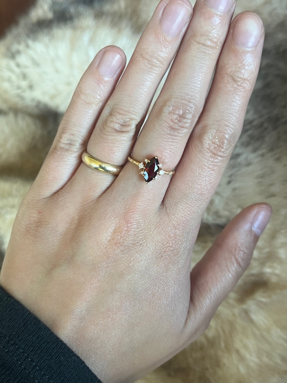 “Garnet” Marquise Ring, ~Size 5, maybe 6.